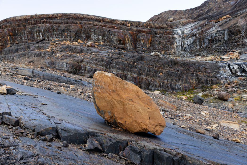 Glacial Boulder and Stratified Rock | Patagonia, Argentina
